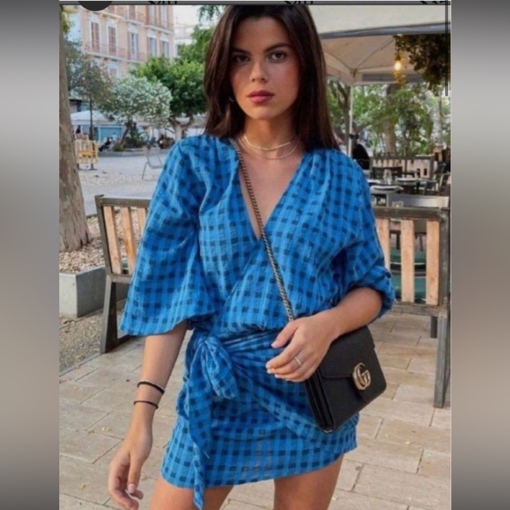 Zara blue mini dress